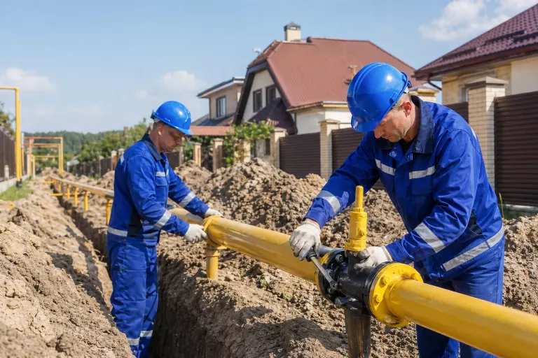 Строительство газовых сетей посёлка