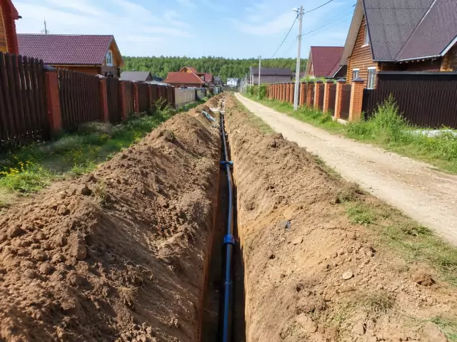 Водопровод ПНД для посёлка